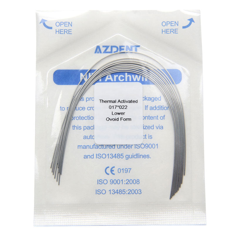 AZDENT Dental Orthodontic Niti Thermal Activated Rectangular Arch Wires Ovoid Form Archwire - KiwisLove