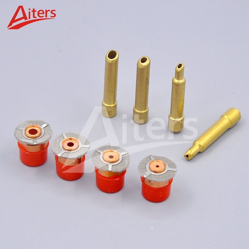 TIG Welding Torch Pyrex Cup 16PCS kit for WP17/18/26 with Small Separate Gas lens and Small Connector - KiwisLove