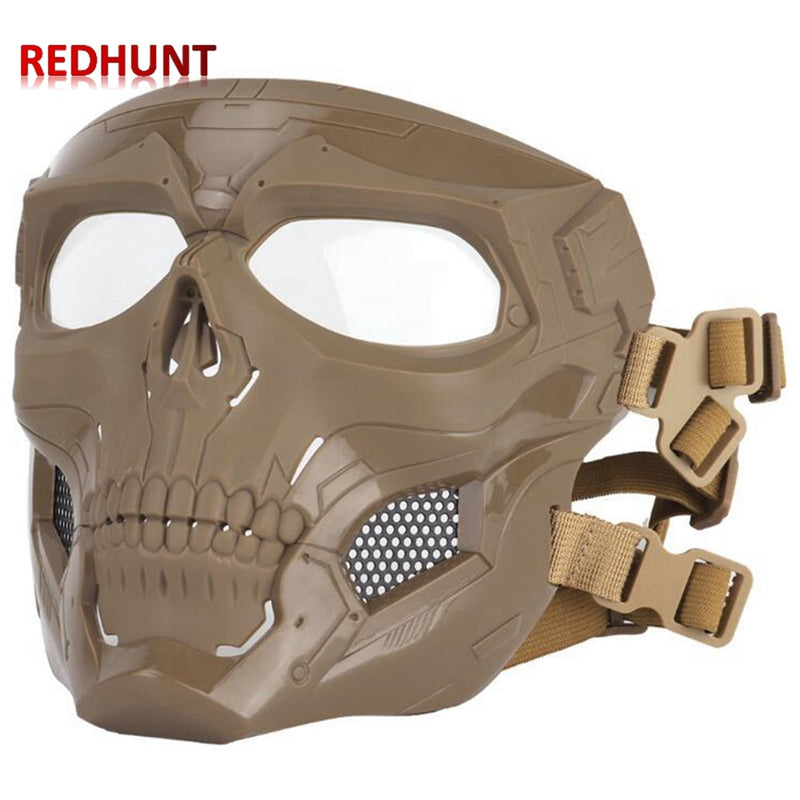 Airsoft Paintball Skull Skeleton Mask Tactical Full Face Mask with Eye Protection Helmet Mask FOR Paintball Game - KiwisLove