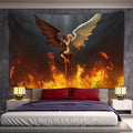 Angel Devil Tapestry Hell Wall Hanging Witchcraft Wall Tapestry Hippie Wall Carpets Dorm Decor Psychedelic Halloween Tapestry - KiwisLove