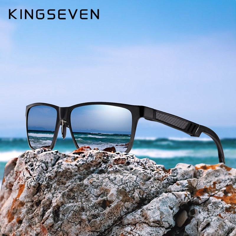 KINGSEVEN Brand Men's Glasses Square Polarized Sunglasses UV400 Lens Eyewear Accessories Male Sun Glasses For Men/Women - KiwisLove