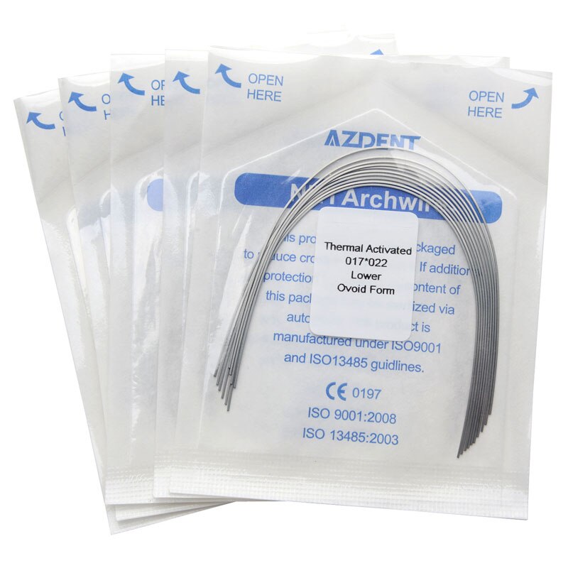 AZDENT Dental Orthodontic Niti Thermal Activated Rectangular Arch Wires Ovoid Form Archwire - KiwisLove