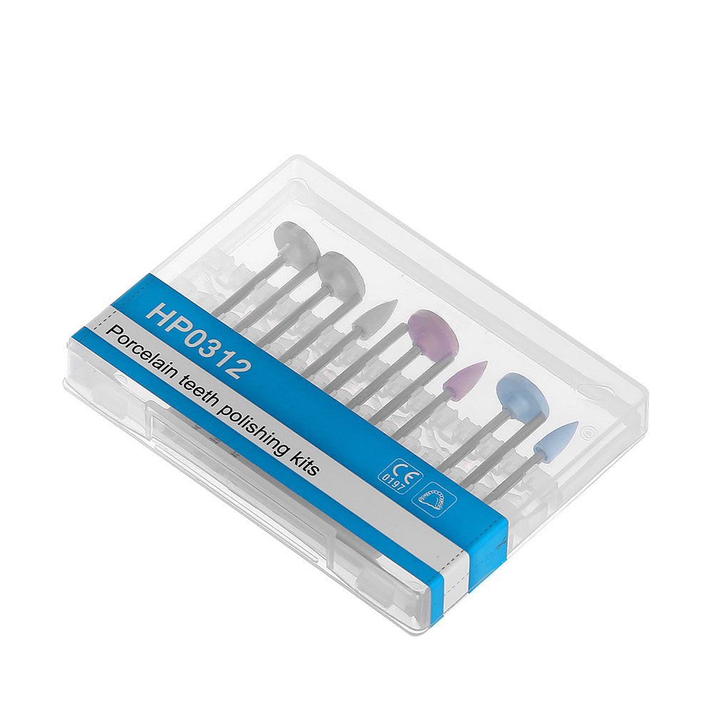 12 Pcs/kit Dental Porcelain Teeth Polishing Kits HP 0312 for Low Speed Handpiece 12 Silicone Polishers - KiwisLove