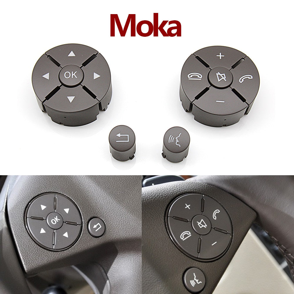Car Steering Wheel Buttons Control Switch Trim Cover Kit For Mercedes Benz W204 X204 W212 C E GLK Class C180 C260 E200 - KiwisLove