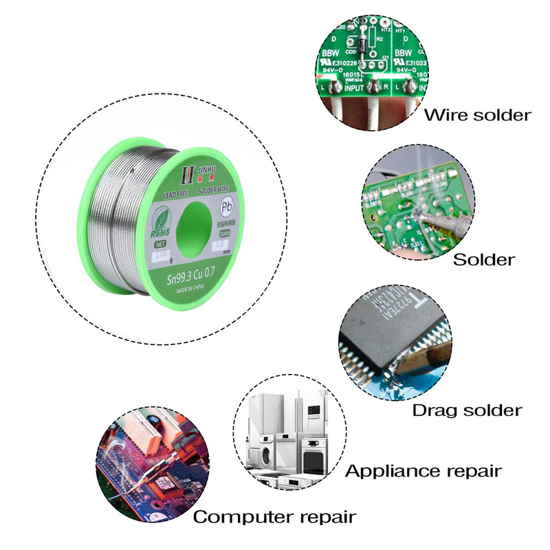 100g Lead-free Solder Wire 0.5-1.0mm Unleaded Lead Free Rosin Core for Electrical Solder RoHs - KiwisLove