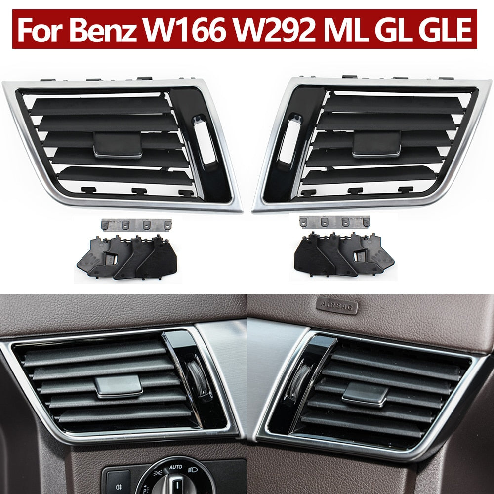 Front Left Right Air Conditioner Chromed AC Vent Grille Outlet Cover Replacement For Mercedes Benz W166 W292 ML GL GLE GLS Class - KiwisLove