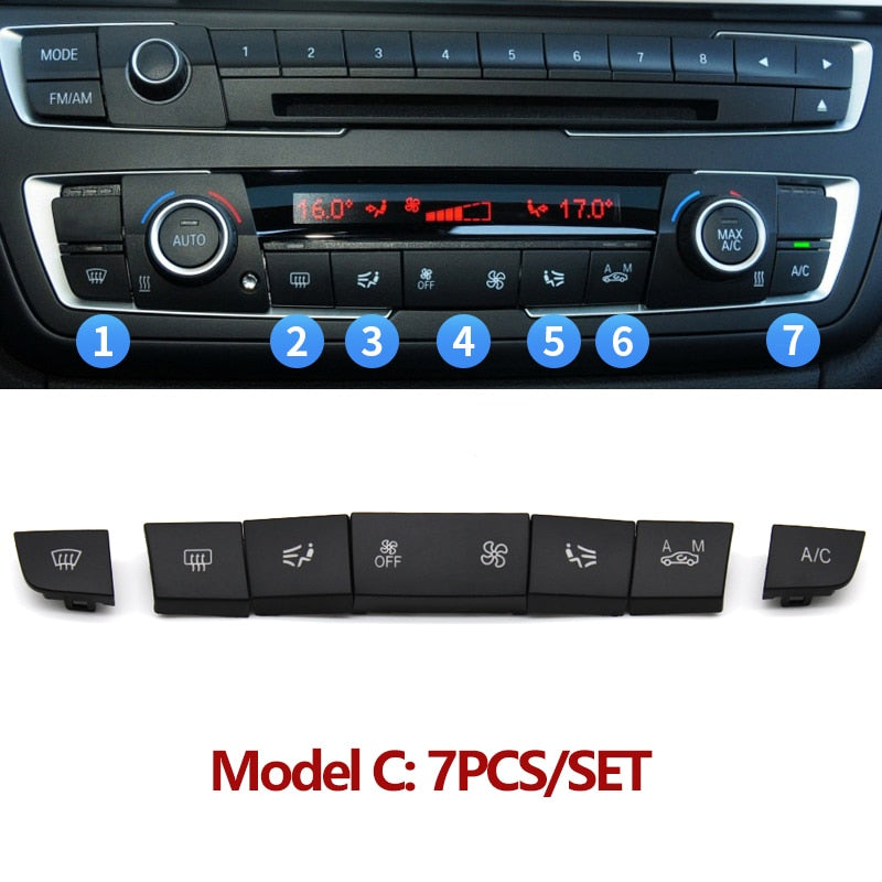 Dashboard Air Conditioning Ventilation Adjust CD Player Control AC Button Repair Kit For BMW F20 F21 F22 F30 F35 F34 F36 F45 F46 - KiwisLove