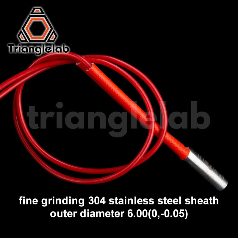 Trianglelab 3D Printer 6*20MM 12V/24V 40W Heater Cartridge With 100CM cable For 3D Printer for PT100 HOTEND Volcano MK8 MK9 - KiwisLove