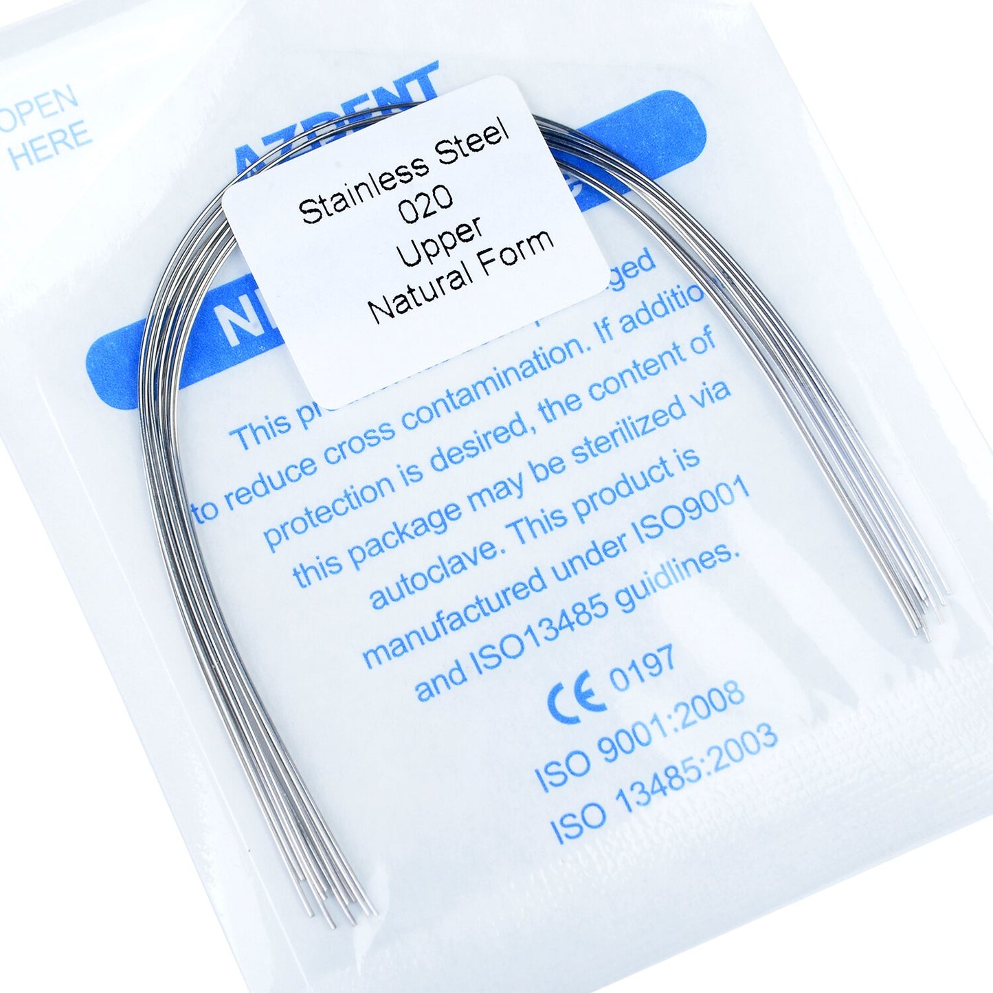 Stainless Steel  10pcs/Pack AZDENT Dental Round Arch Wire Natural Form Super Elastic Archwire Dentistry Instrument - KiwisLove