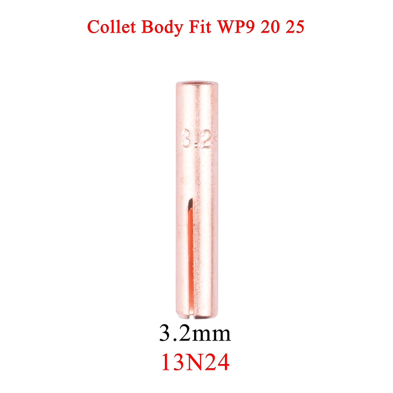 5/10Pcs 1.0/1.6/2.4/3.2mm TIG Collet 13N21 13N22 13N23 13N24 13N21L 13N22L 13N23L  13N24L For TIG WP9 20 25 Welding Torch - KiwisLove