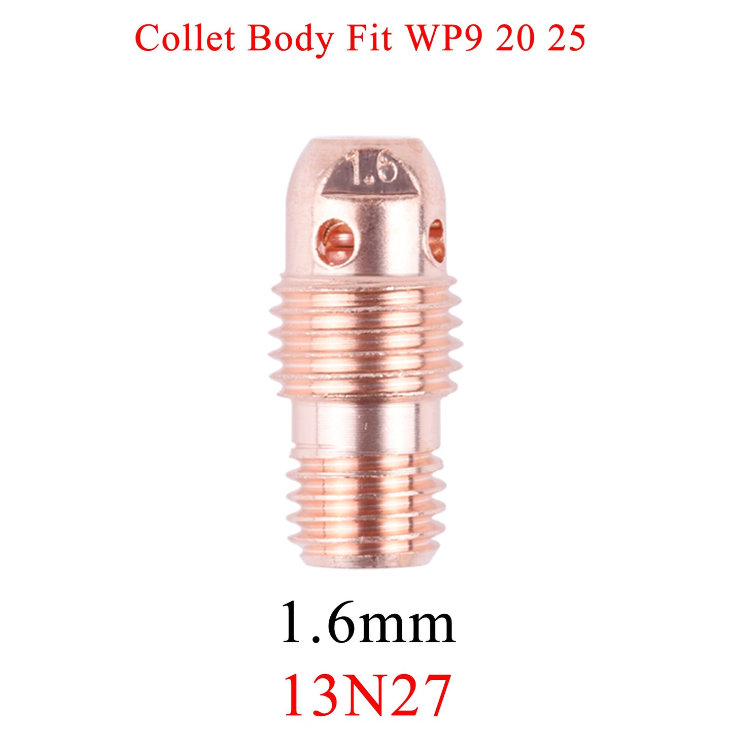 5/10Pcs 1.0/1.6/2.4/3.2mm TIG Collet Bodies 13N26 13N27 13N28 13N29 For TIG WP9 20 25 Welding Torch Accessories - KiwisLove