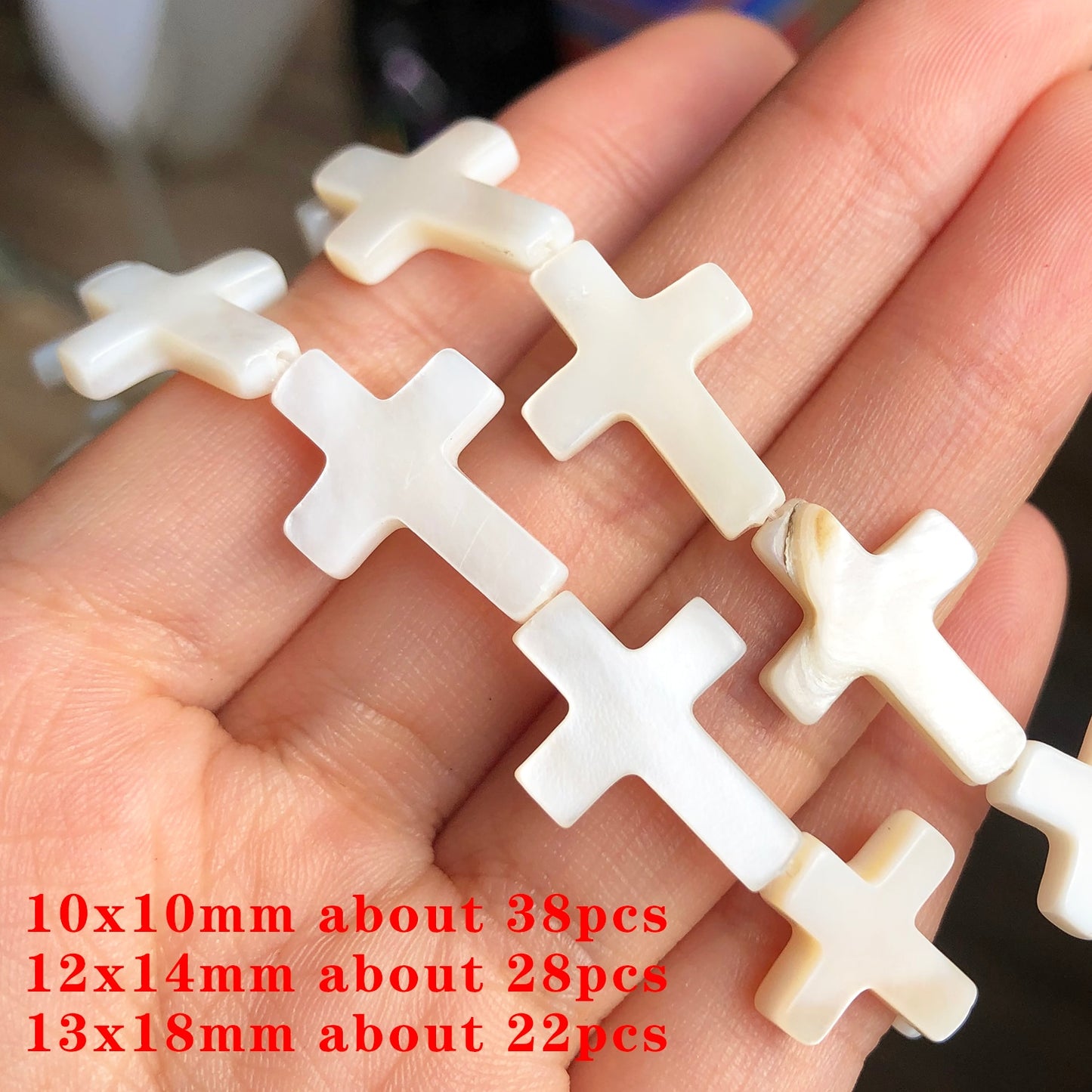 Natural White Freshwater Shell Beads Beads Heart Cross Star Round Mother Of Pearl Loose Beads for Jewelry Making DIY Bracelet - KiwisLove