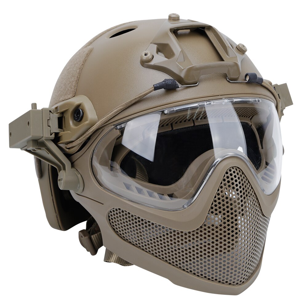 Military Tactical Helmet Hunting Full-Covered Protection Helmet Paintball for Outdoor War Game CS Combat Accessories - KiwisLove