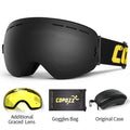 COPOZZ Brand Professional Ski Goggles Double Layers Lens Anti-fog UV400 Big Ski Glasses Skiing Snowboard Men Women Snow Goggles - KiwisLove