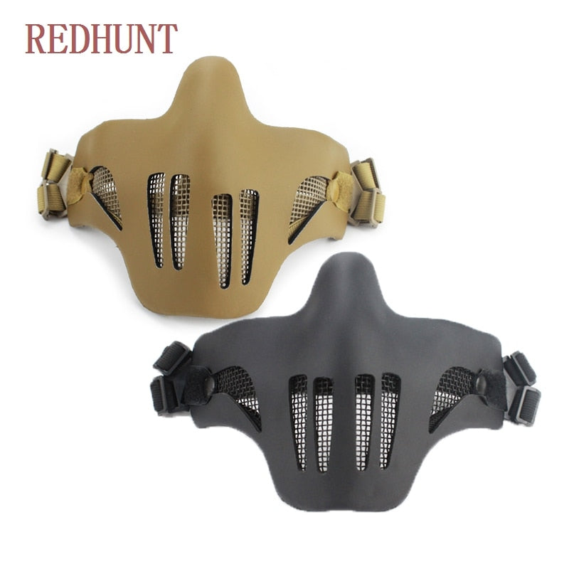 Tactical V1 Ghost Recon Style Paintball Mask Army Half Face Airsoft Skull Mask Hunting Accessories Shooting Protective - KiwisLove