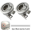 2PCS Mirror Polished stainless steel Flush Boat marine Latch Flush Pull Latches Slam lift handle Deck Hatch marine hardware