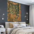 Abstract Floral Tapestry Pumpkin Lamp Night Sky Art Wall Hanging Living Room Bedroom Home Dormitory Decor - KiwisLove