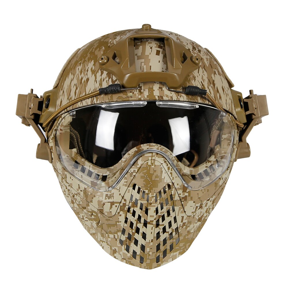 Tactical Helmet Military Airsoft Full Face Protection Helmet for Motorcycle Cycling Hunting Riding Outdoor Activities - KiwisLove