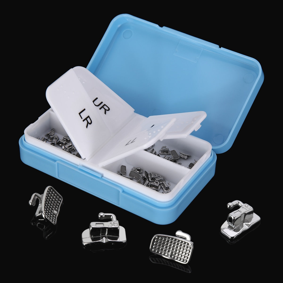 4Pcs/Set  20Sets=80Pcs AZDENT Dental Orthodontic Buccal Tubes 1st Molar Bondable Monoblock Non-Convertible Single Roth MBT 0.022 - KiwisLove