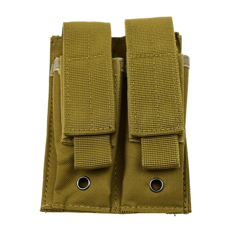 Hunting Airsoft Double Pistol Mag Pouch 5.56 9mm Tactical Molle Magazine Pouch for Outdoor Bag Vest Equipment Accessories - KiwisLove