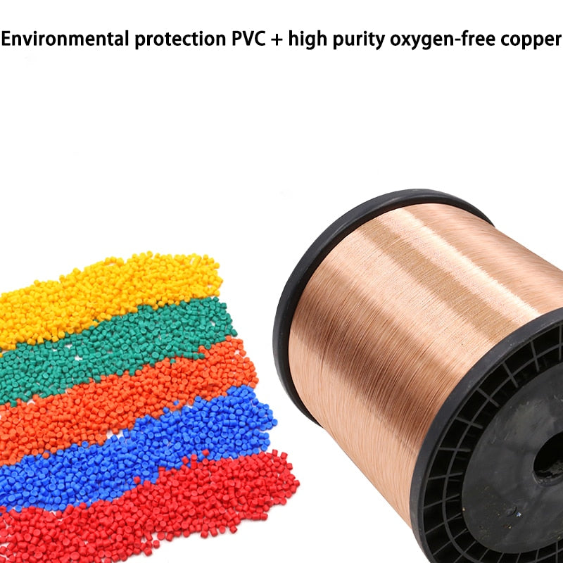 1/5M Red/Black Red/White RVB 2 Pins Electrical Wire 22 20 18 16 14 12AWG  PVC Insulated Bare Copper UL2468 Power Lines LED Cable - KiwisLove