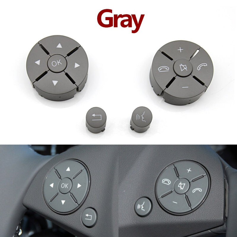 Car Steering Wheel Buttons Control Switch Trim Cover Kit For Mercedes Benz W204 X204 W212 C E GLK Class C180 C260 E200 - KiwisLove