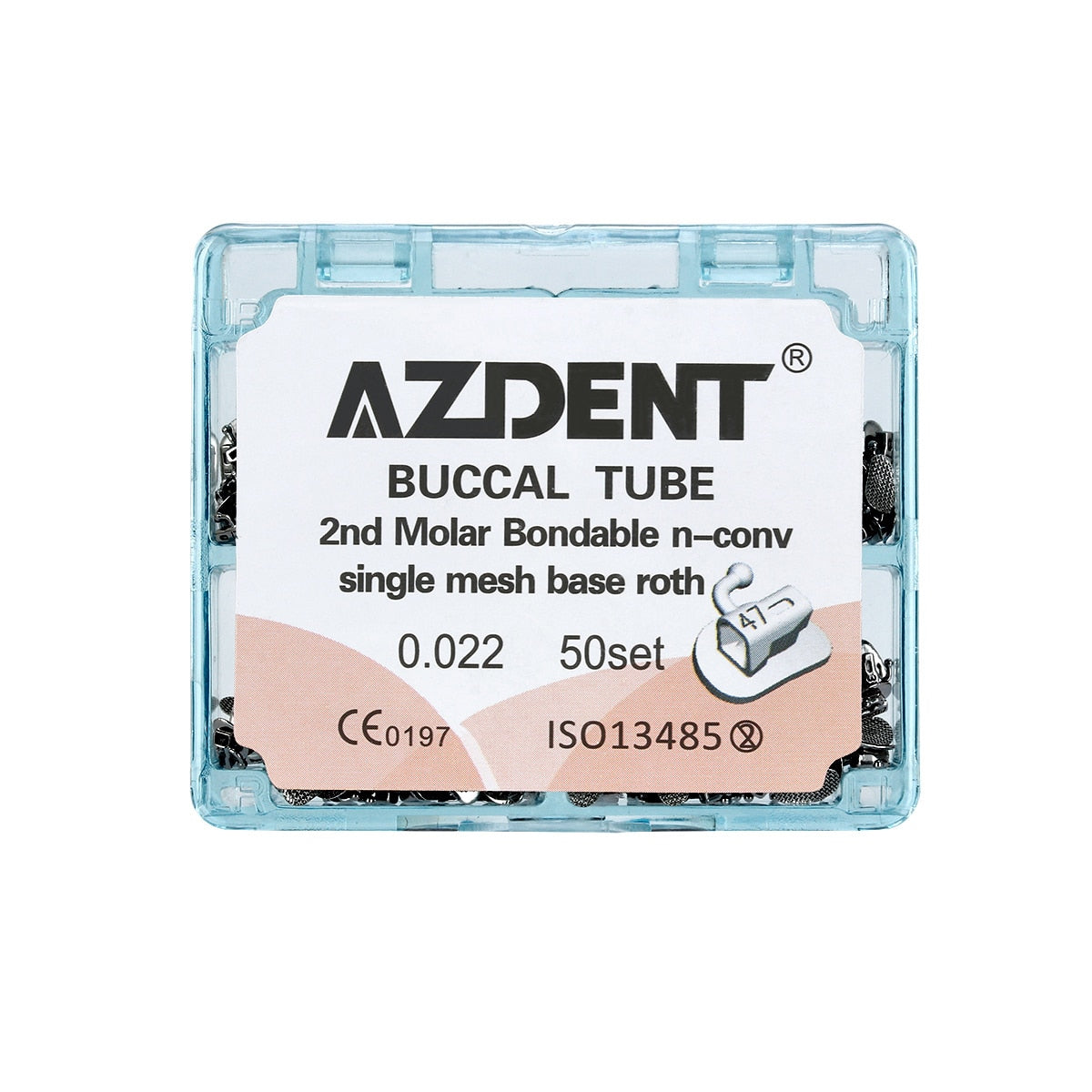 200pcs/Box Azdent Dental Orthodontic Buccal Tube 1st/2nd Molar Bondable N-Convertible Single Mesh Base Roth 0.022 /0.018 - KiwisLove