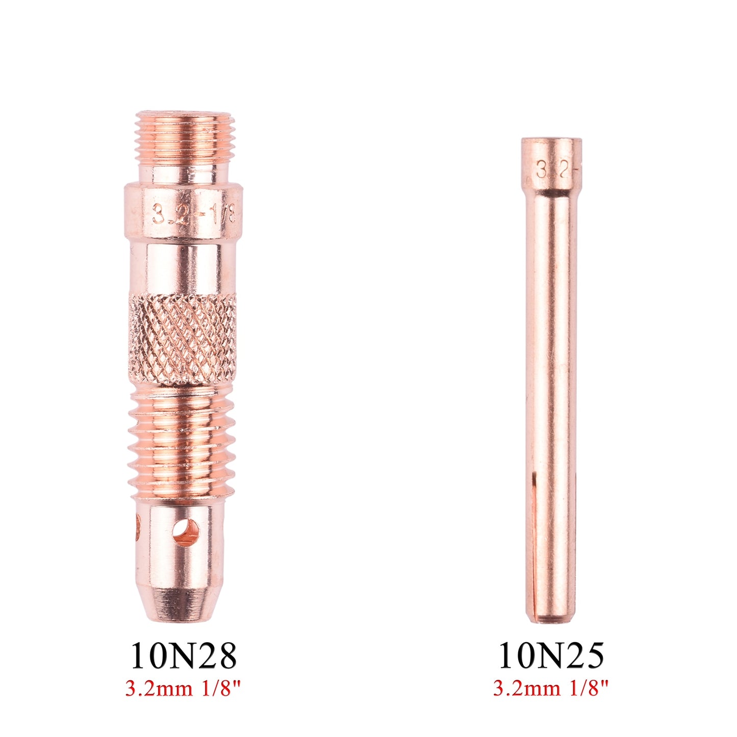 1.0/1.6/2.4/3.2/4.0mm TIG Collet Collet Body 10N22 10N23 10N24 10N25 54N20 10N30 10N31 10N32 10N28 406488 For WP17 18 26 Torch - KiwisLove