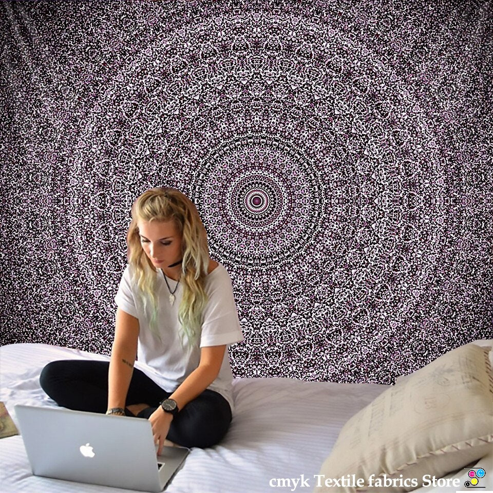 Hot New Indian Mandala Tapestry Hippie Home Decorative Wall Hanging Bohemia Beach Mat Yoga Mat Bedspread Table Cloth 210x148CM - KiwisLove
