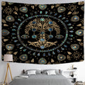 Tree of Life Art Tapestry Wall Hanging Bohemian Yoga Mat Large Size Sheets Psychedelic Witchcraft Hippie Home Decor - KiwisLove