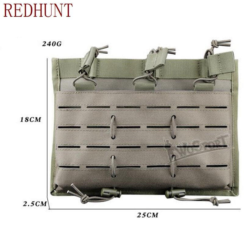 Tactical Magazine Pouch Open Top Mag Holder MOLLE Triple Rifle Mag Pouch 5.56 Rifle Mags AR/AK/G36 Airsoft Paintball Pouch - KiwisLove