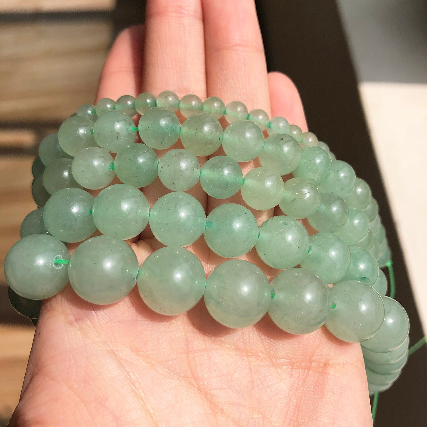 Natural Stone 2 3 4 6 8 10 12mm Green Aventurine Round Loose Beads For Jewelry Making Needlework DIY Charms Bracelet 15&#39;&#39;Inches - KiwisLove
