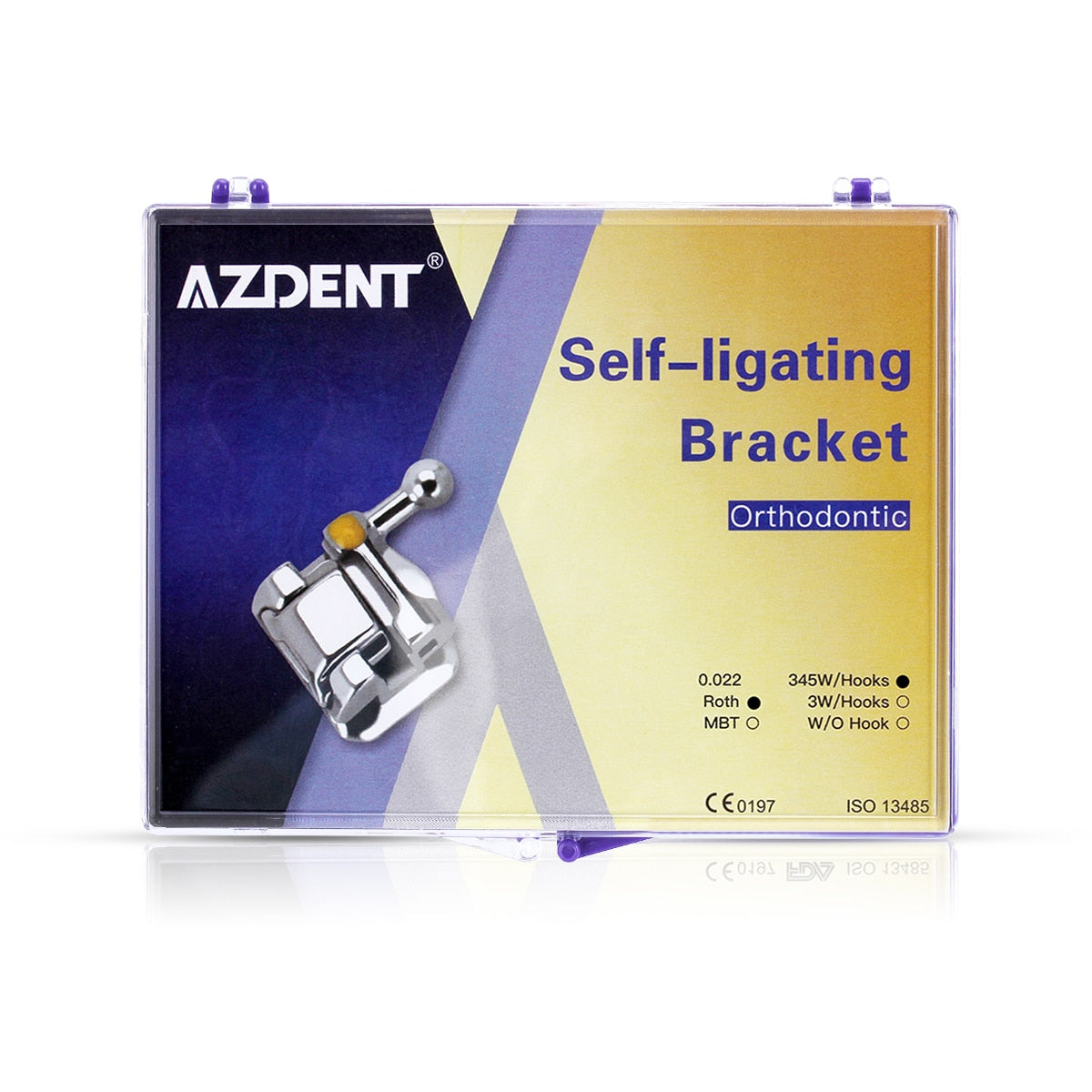AZDENT Dental Orthodontic Self-locking Bracket Passive Roth/MBT 0.022 345 Hook - KiwisLove