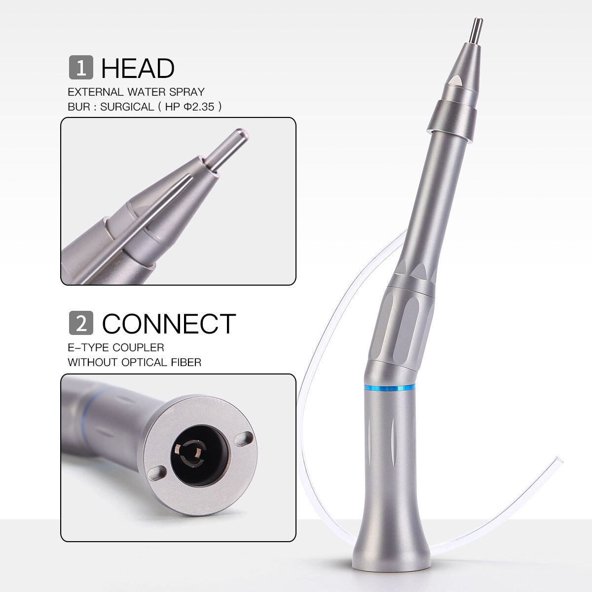 Azdent Dental 20 Degree Straight Head Surgical Operation Handpiece 1:1 Direct Drive For Surgical Burs - KiwisLove