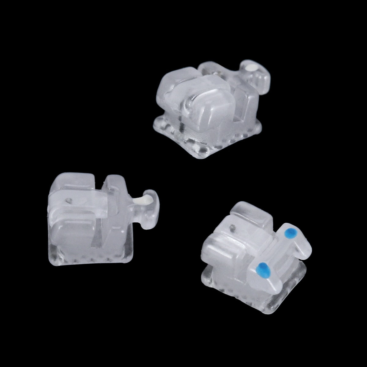 Azdent Dental Self-Ligating Orthodontic Ceramic Bracket SL Clear Roth / MBT 0.022 With Hook 3-4-5 - KiwisLove