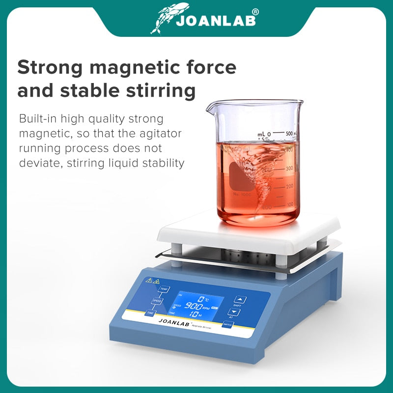 JOANLAB Heating Magnetic Stirrer Hot Plate Lab Stirrer Digital Display thermostat Mixer Lab Equipment 1/3L 5L 220v With Stir Bar - KiwisLove
