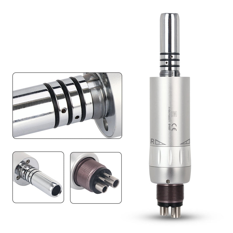 AZDENT Dental Internal Water Contra Angle Press Button Low Speed Handpiece 4 Hole Motor Bur Applicable Φ2.334-2.355mm - KiwisLove