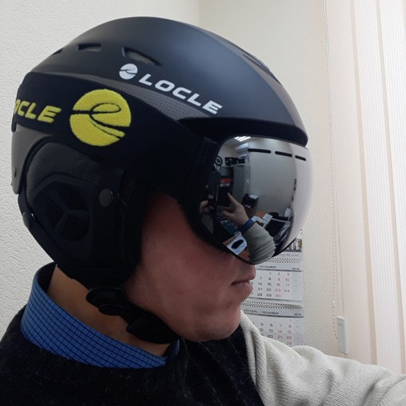 LOCLE Anti-fog Ski Goggles UV400 Ski Glasses Double Layers Skiing Snowboard - KiwisLove
