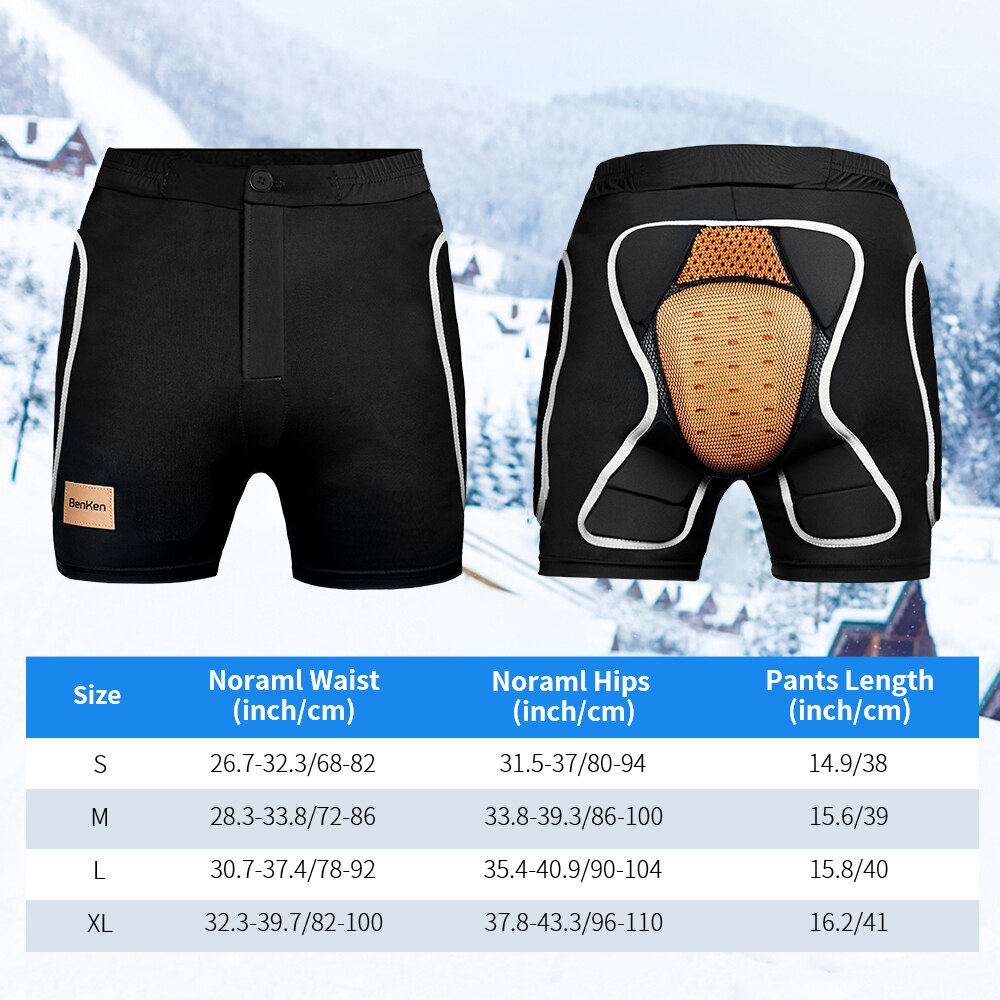 BenKen Ski Protective Padded Shorts 3D EVA Padded Protective Gear - KiwisLove