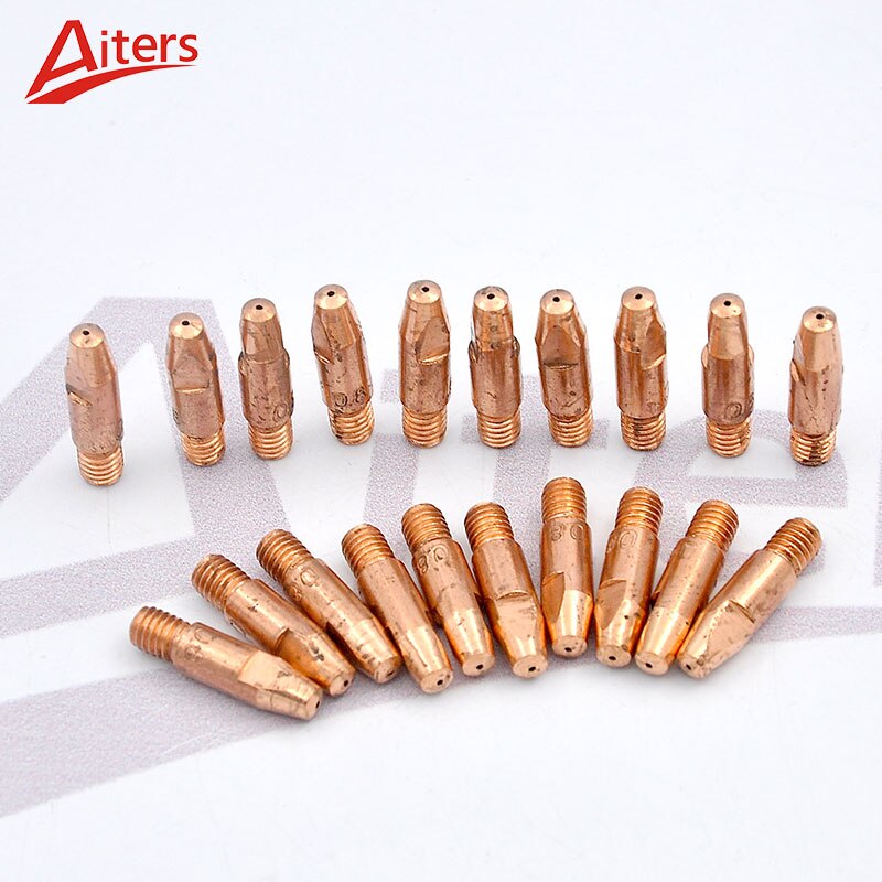 20CPS E-Cu CuCrZr Contact Tips for 23KD 24KD Consumables M6x28mm x0.6-1.2mm MIG Welding Torch Accessories E-Cu CuCrZr - KiwisLove