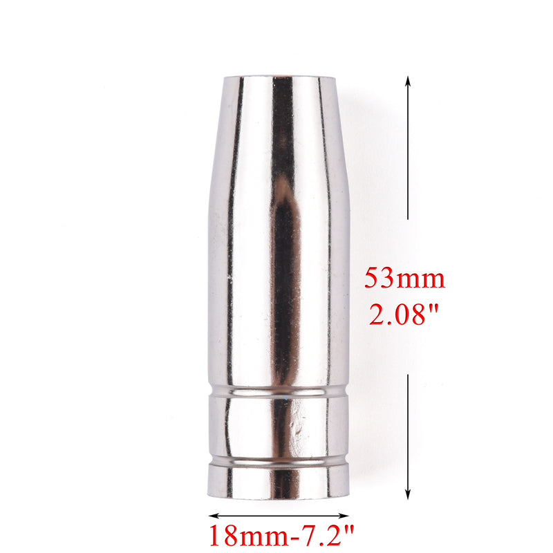 5/10Pcs 15AK Gas Nozzle Pure Copper Euro Conical Shield Cup Tips Nozzle For MB 14AK 15AK MIG/MAG Welding Torch 180A - KiwisLove