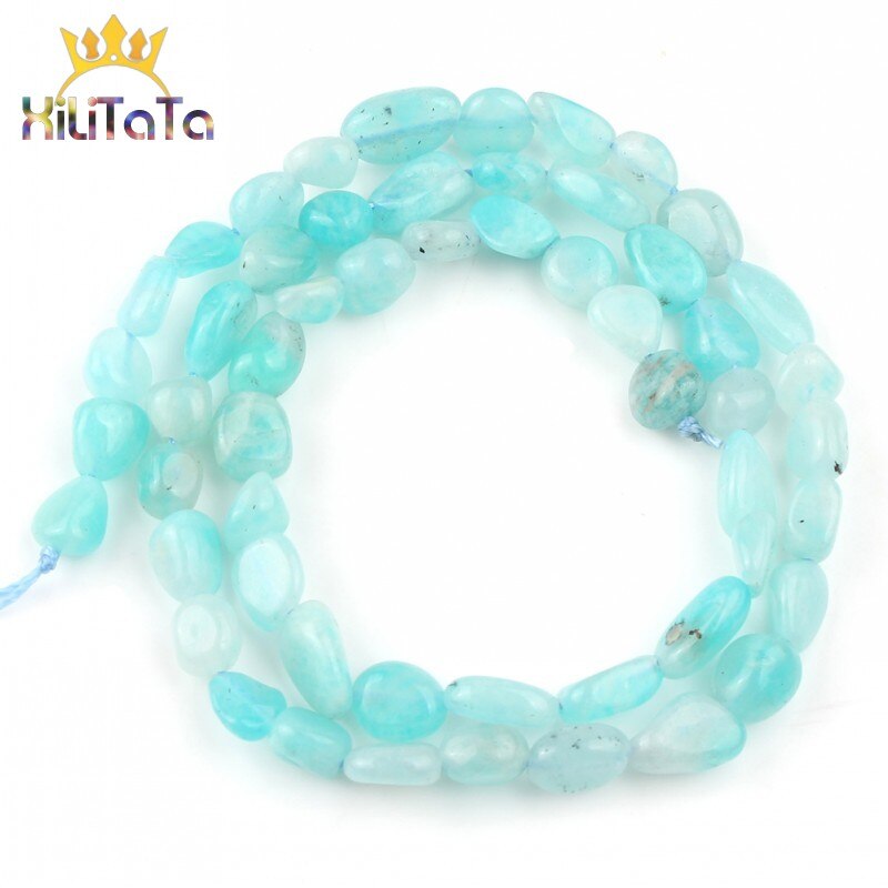 4-7mm Natural Irregular Blue Amazonite Loose Stone Beads For Jewelry Making DIY Necklace Bracelet Ear Studs Accessories 15inches - KiwisLove