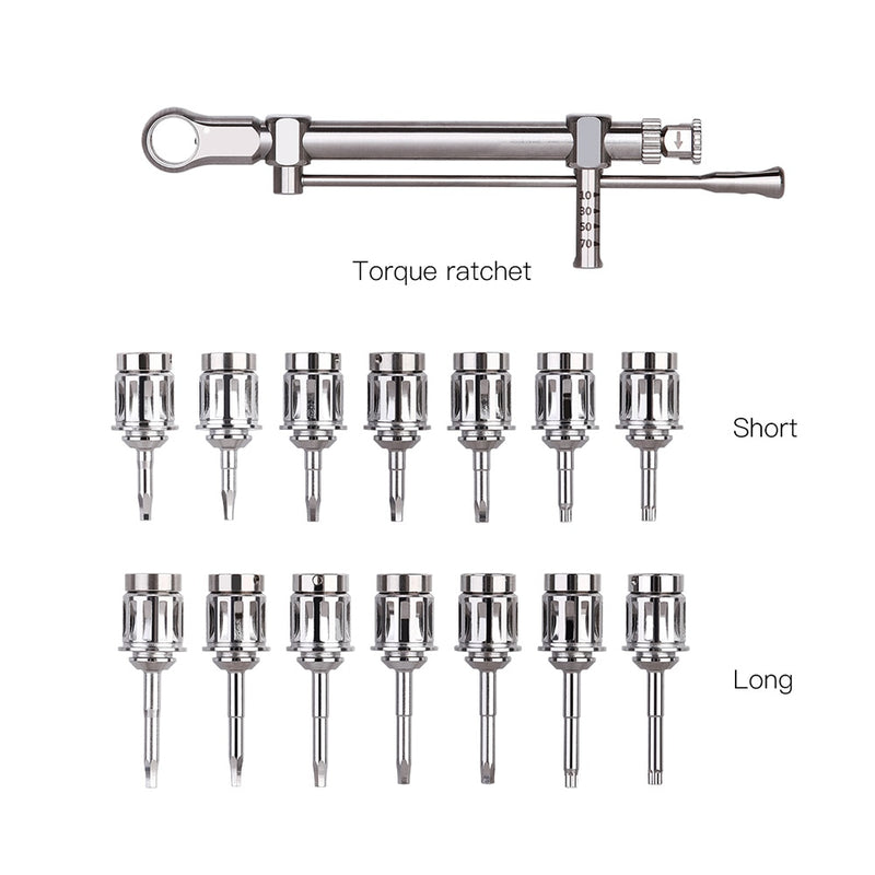 Azdent  Dental Implant Torque Wrench Ratchet Dentistry Screwdriver Tools Long &amp; Short - KiwisLove