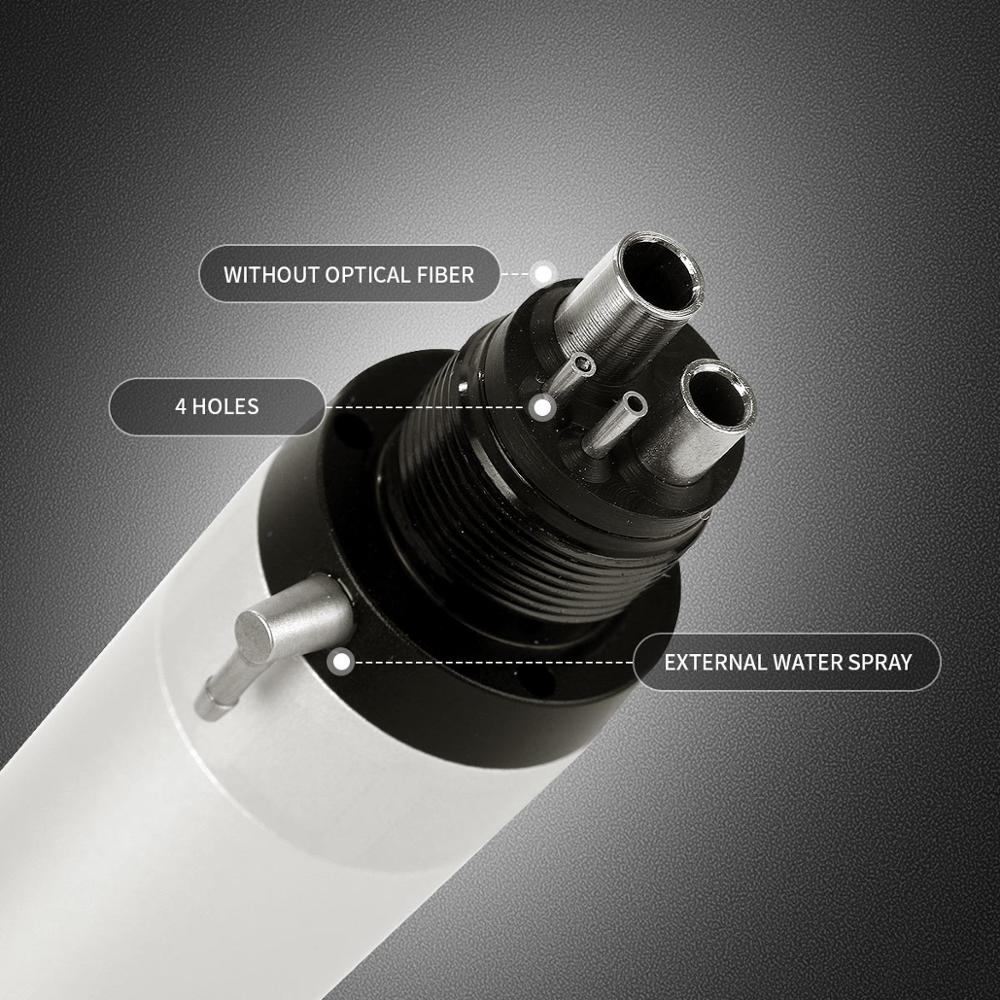 Dental Low Speed Handpiece Kit Contra Angle Straight Air Motor External Water Spray HP Burs - KiwisLove