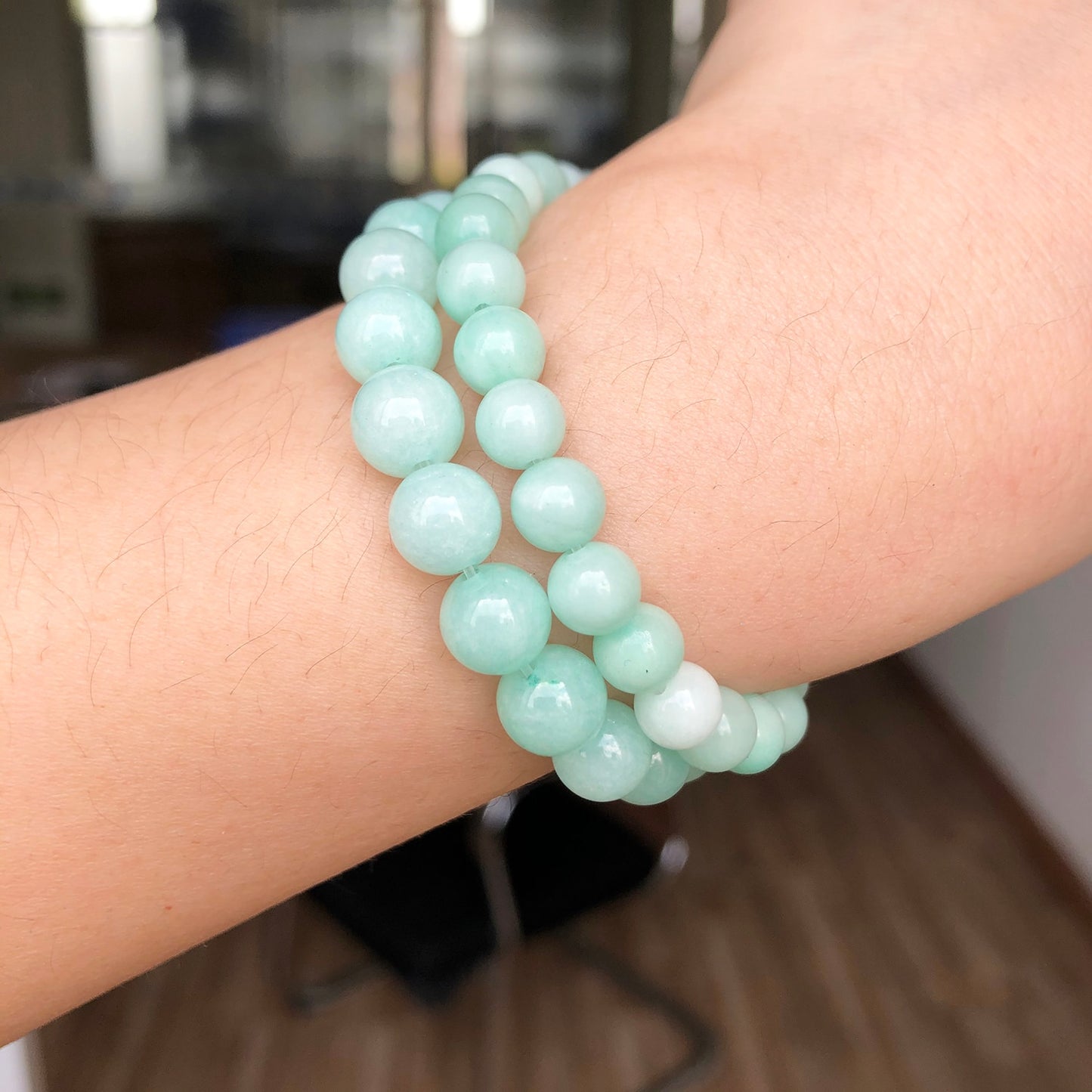 Natural Stone Blue Amazonite Round Loose Spacer Beads 4 6 8 10 12MM For Jewelry Making Fit DIY Bracelet Accessories 15&quot;Inches - KiwisLove