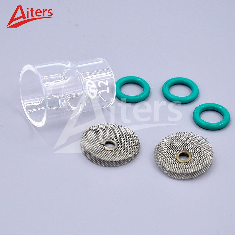TIG Pyrex Glass Cup 6PCS kit for WP17/18/26 with 12# Glass Cup and Gas Lens Filters O-rings TIG Welding Accessories - KiwisLove