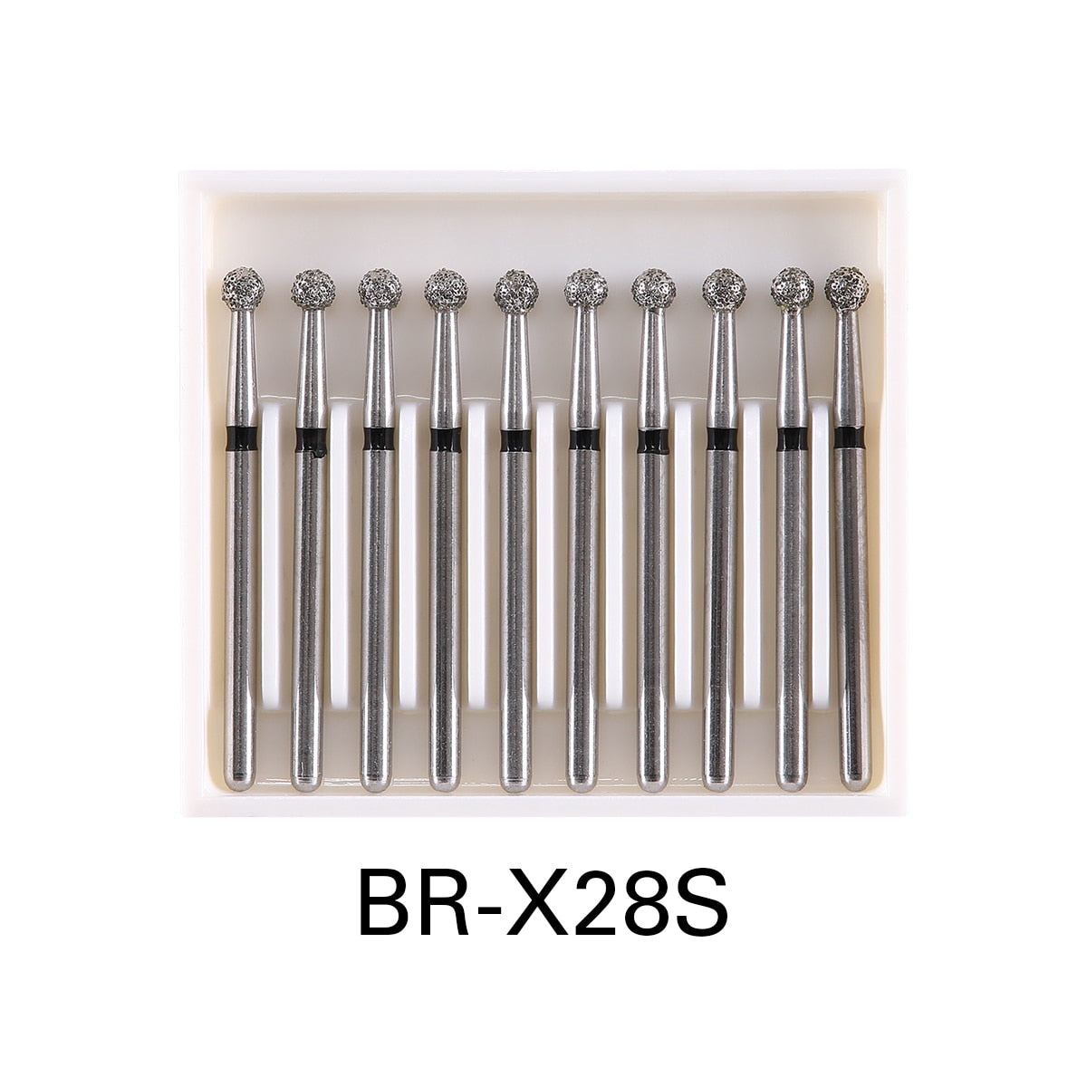 10pcs/Pack AZDENT Dental Diamond Burs Drill Ball Round Type 25mm FG 1.6mm For High Speed Handpiece 450000r/Min - KiwisLove