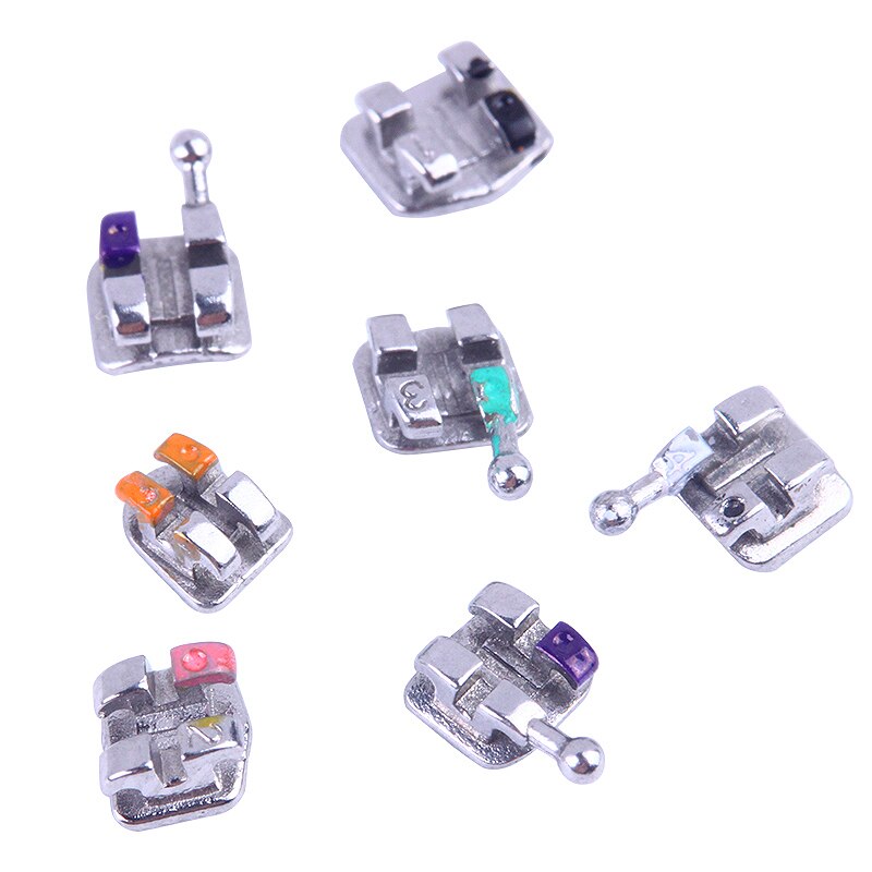 AZDENT 5 Packs Dental Orthodontic Monoblock Metal Bracket Braces Mini Roth/MBT.018/022 345 Hooks 20pcs/Pack - KiwisLove