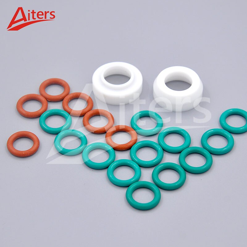 TIG 68PCS Accessories Collets Body Stubby Gas Lens Back Cup Alumina Nozzle Cups and Pyrex Glass Cup Gasket for WP17/18/26 - KiwisLove