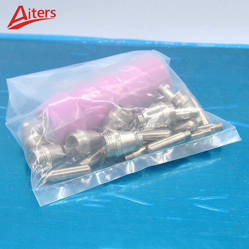 25PCS for Air Plasma Cutter AG60 SG55 WSD60 Cutting Torch Nozzle Electrode and Alumina Ceramic Nozzles Shield Cup - KiwisLove